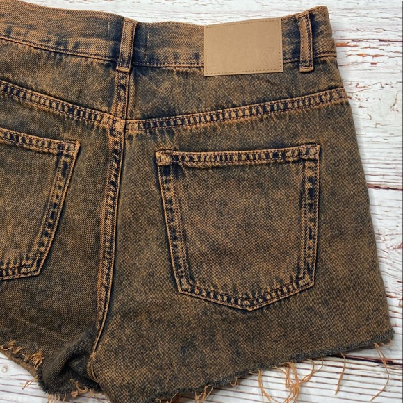 French Connection High Waist Overdyed Denim Shorts Sz 4 - Picture 11 of 11